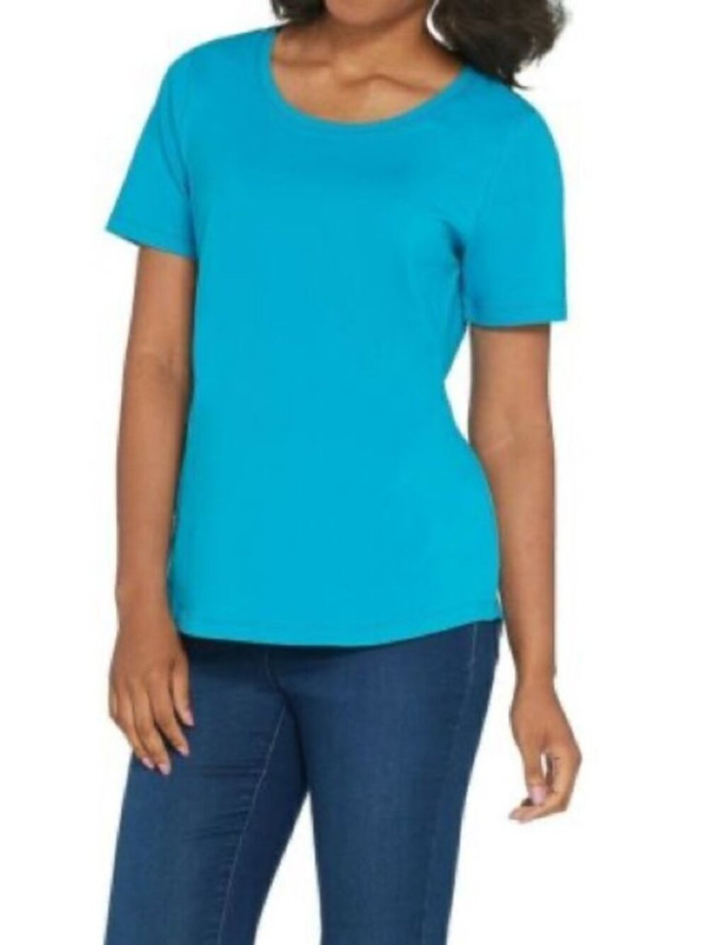 Martha Stewart Classics Short-Sleeve Crew-Neck Knit Top